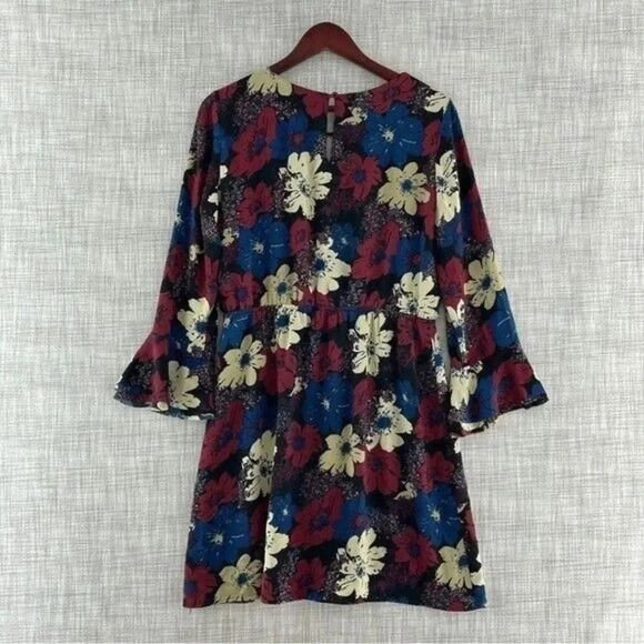 41 Hawthorn Floral print Ruffle sleeve elastic waist lined dress Women's M 0565 - Picture 6 of 12